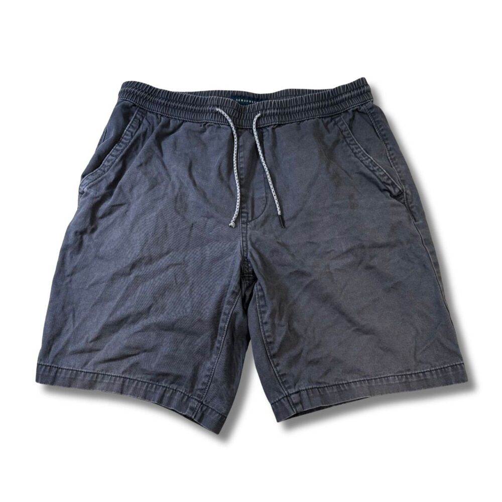 Aeropostale Mens Classic Chino Shorts - Navy, M